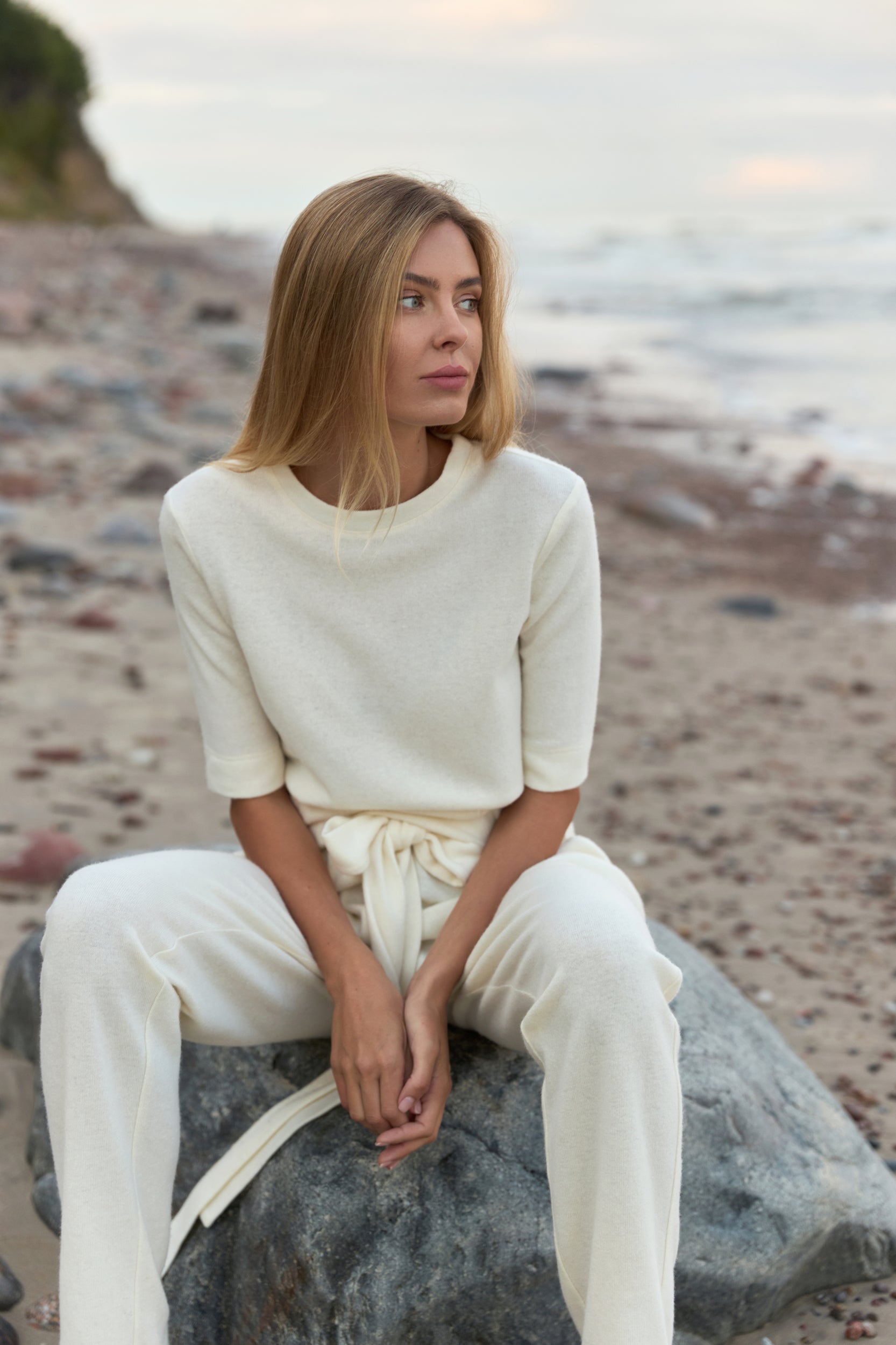 Plentus Pullover in Ivory White