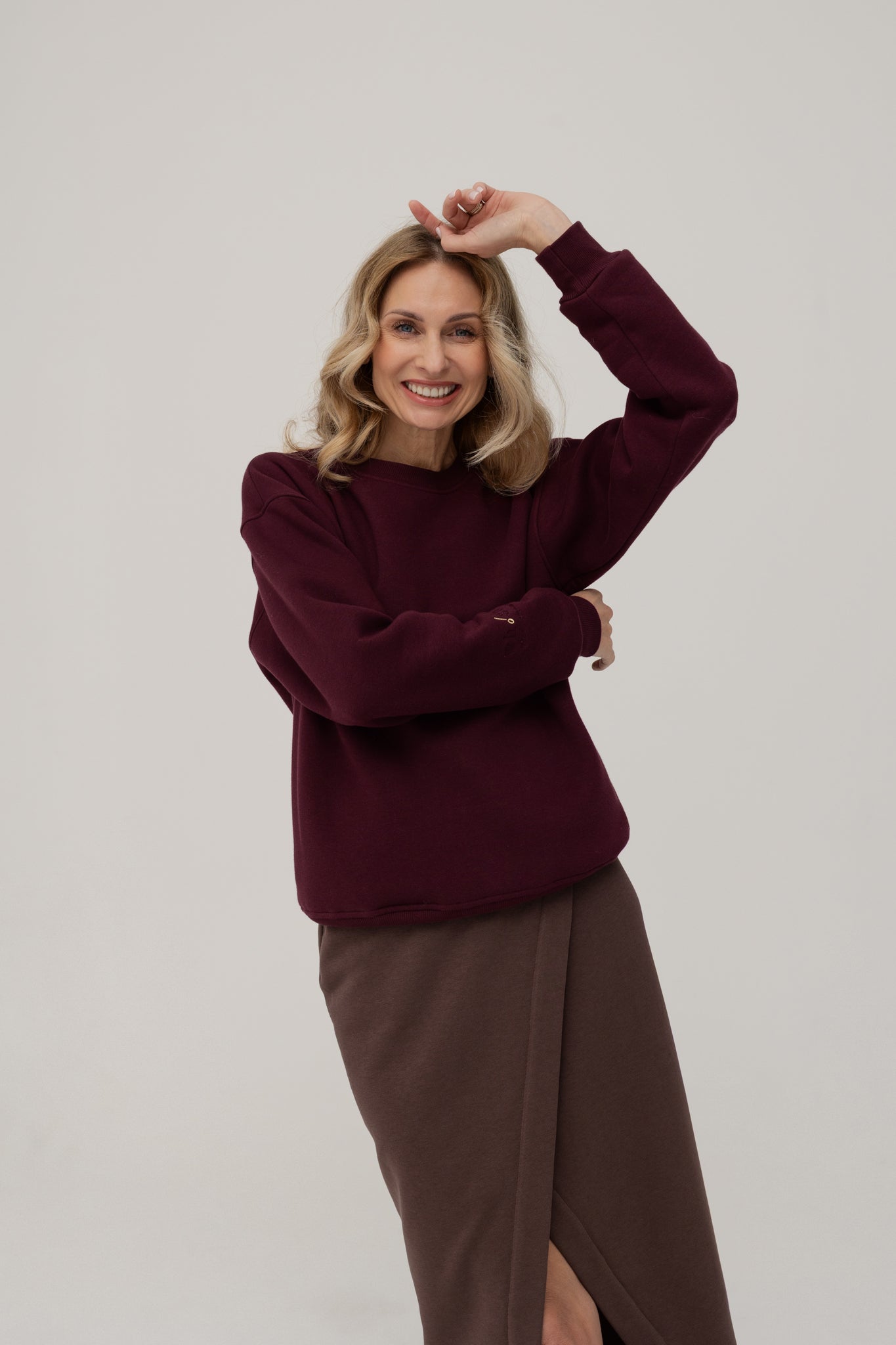 Stella Sweatshirt in Burgundy
