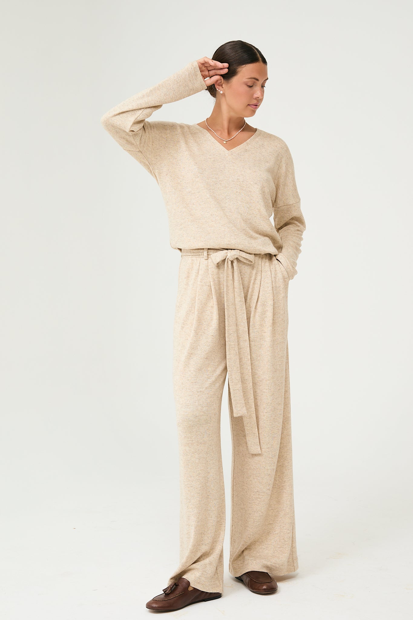 Knitted Set in Sand