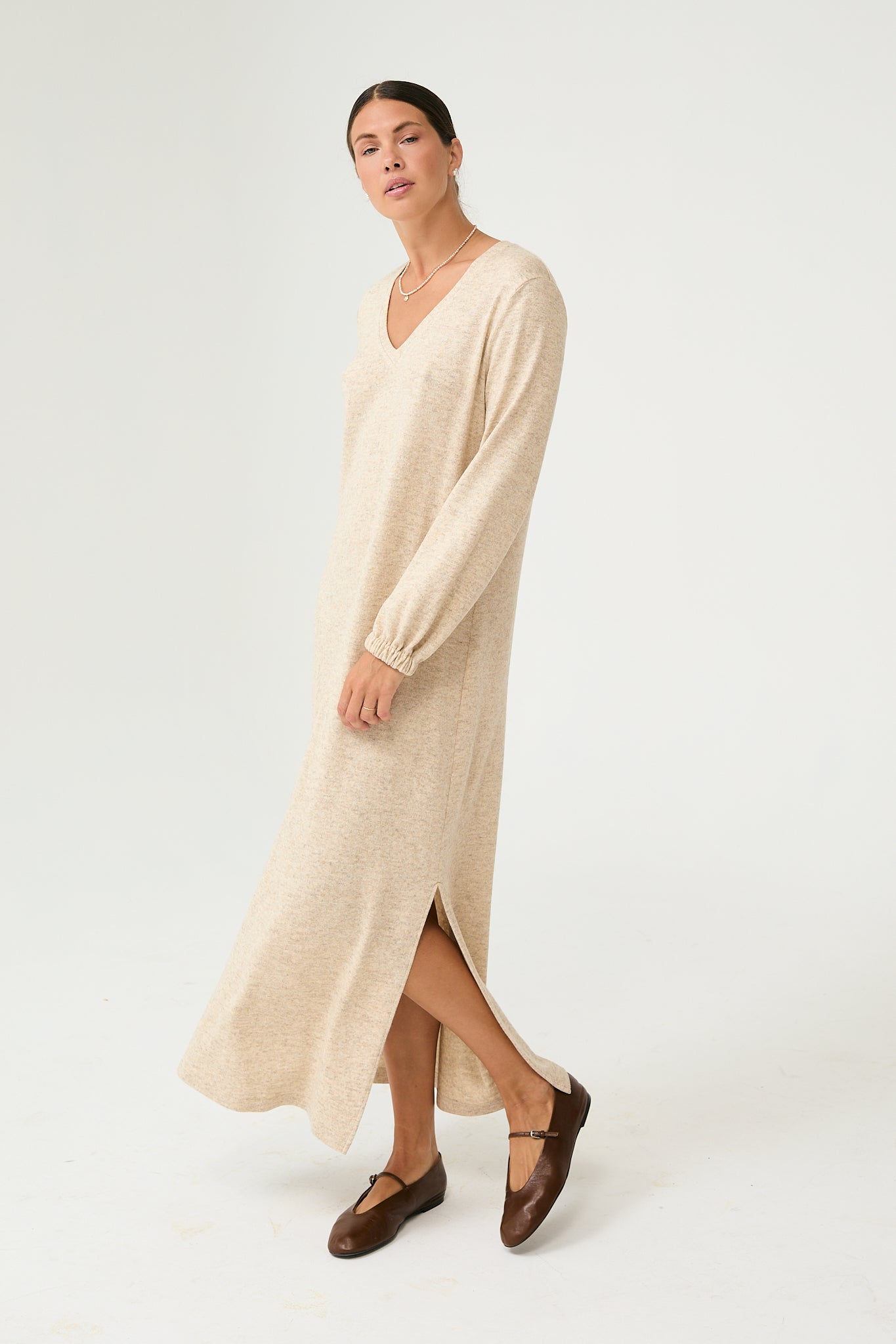 Aurum Midi Dress in Sand