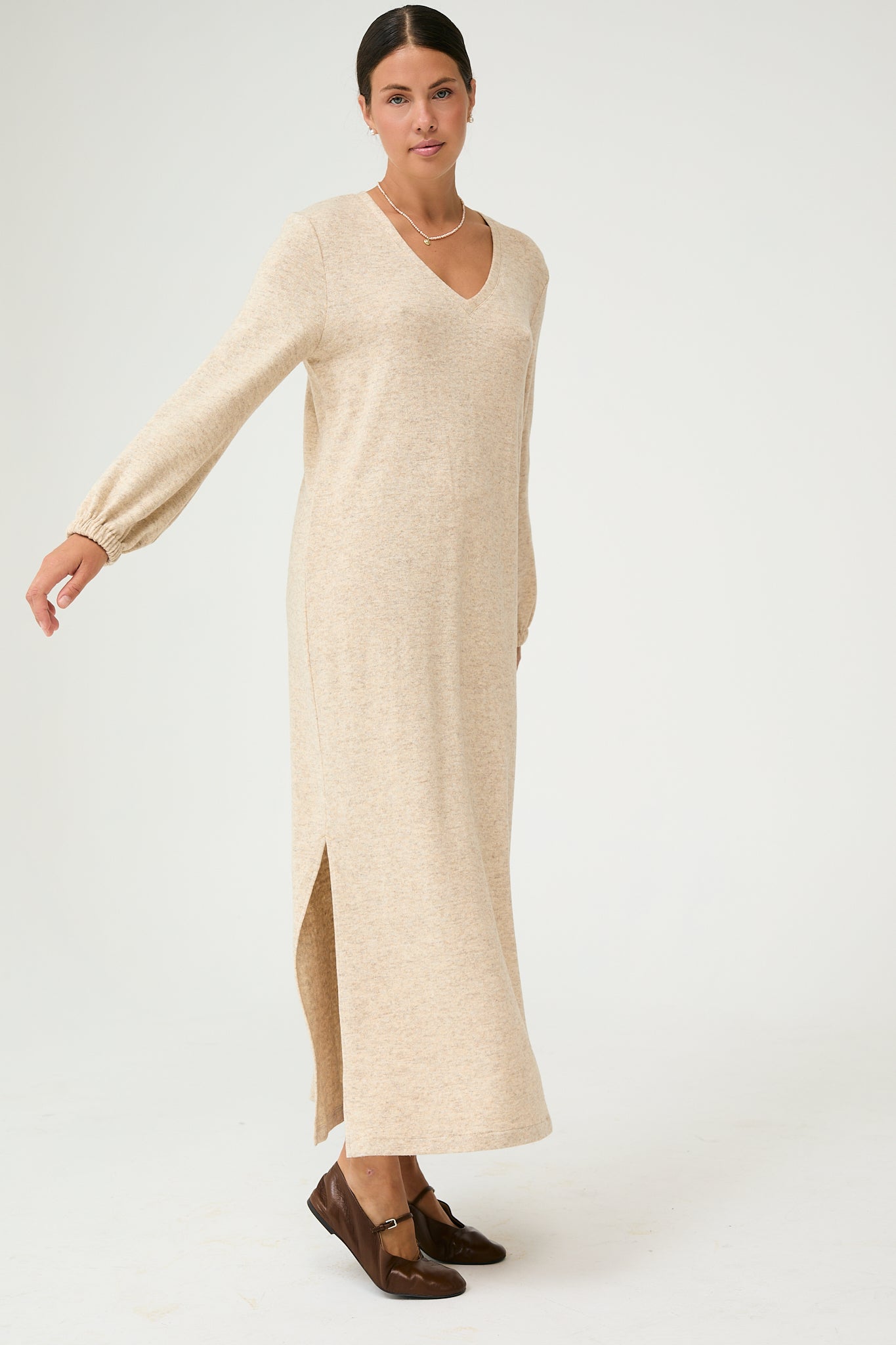 Aurum Midi Dress in Sand