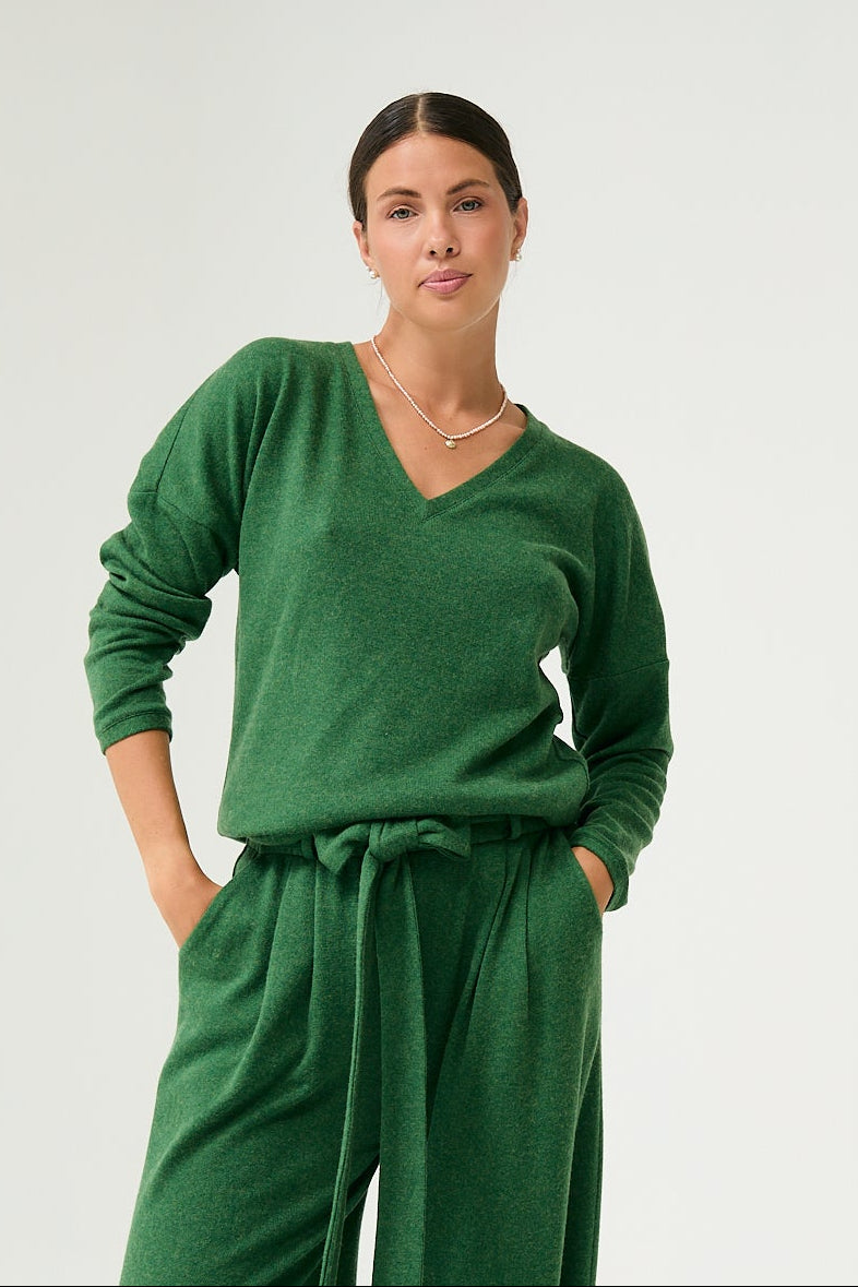 Lumen Pullover in Emerald Green