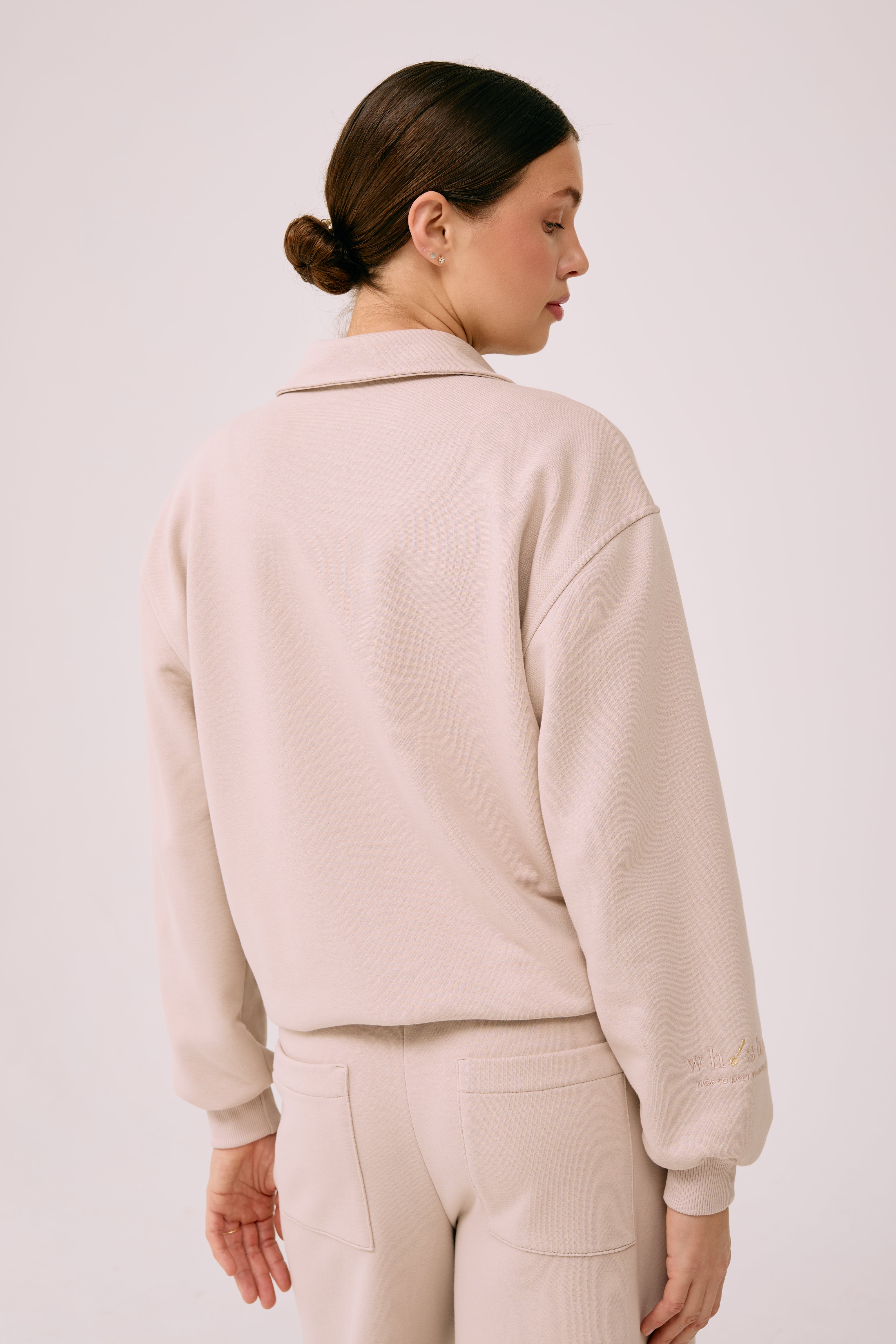 Solum Bomber jacket with collar in Creamy