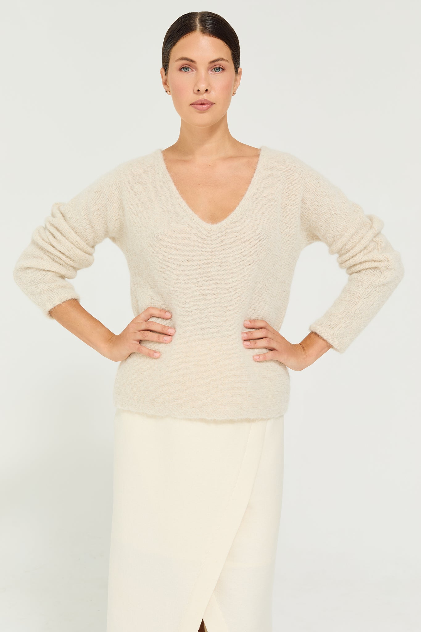 Calor Pullover in Ivory White