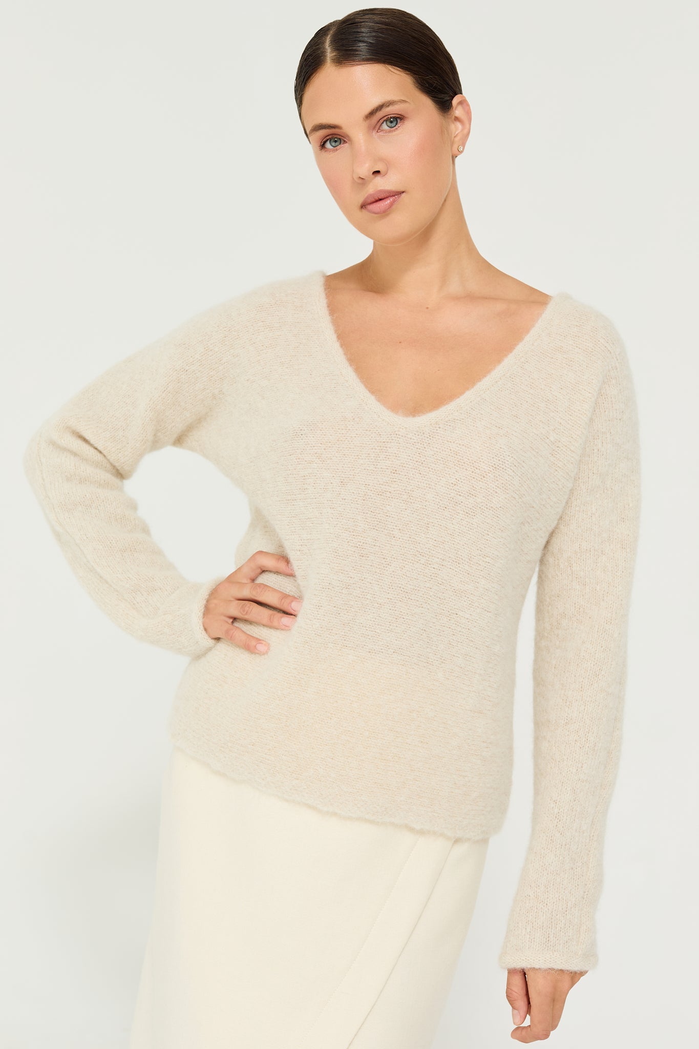 Calor Pullover in Ivory White