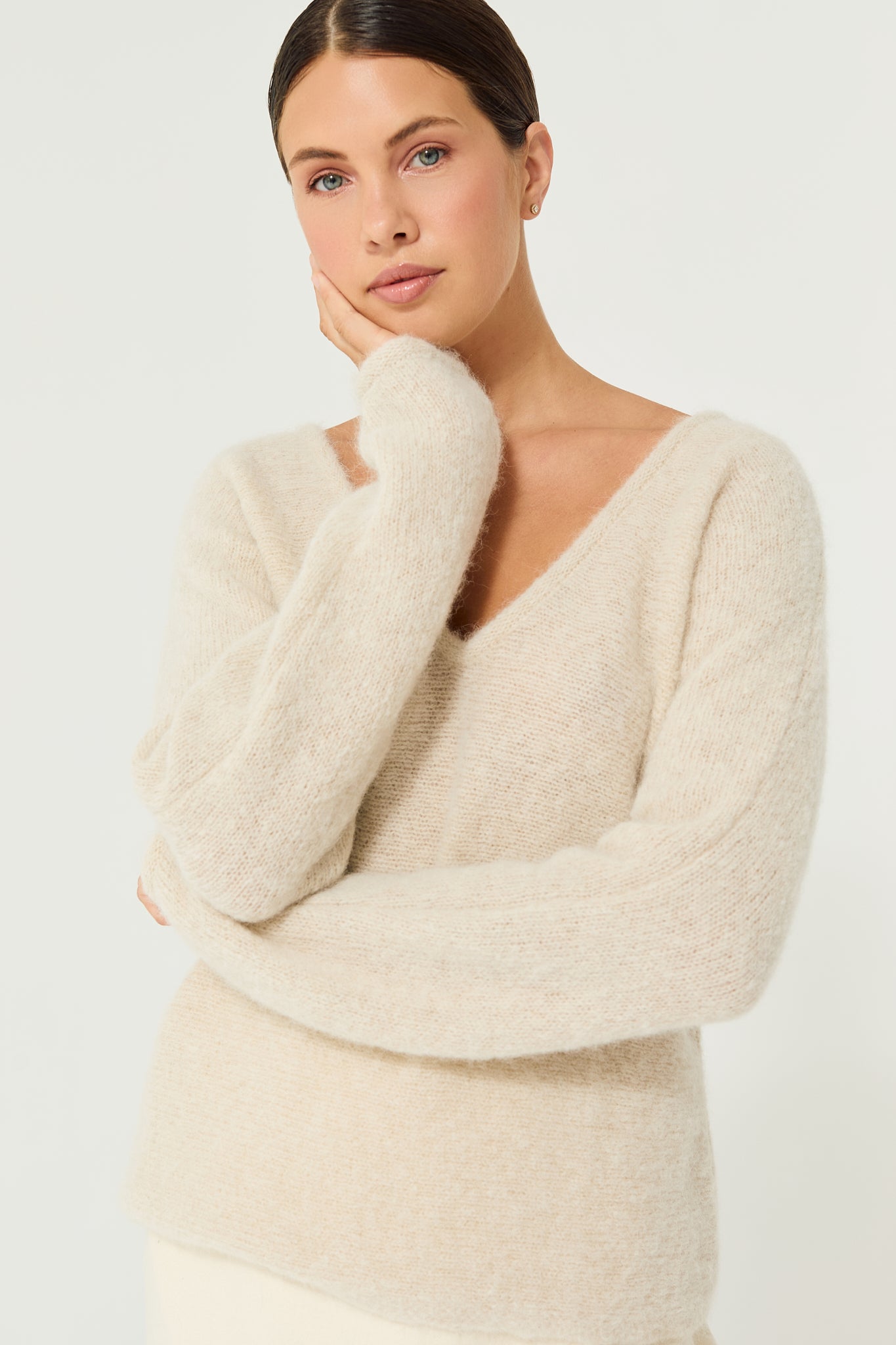 Calor Pullover in Ivory White