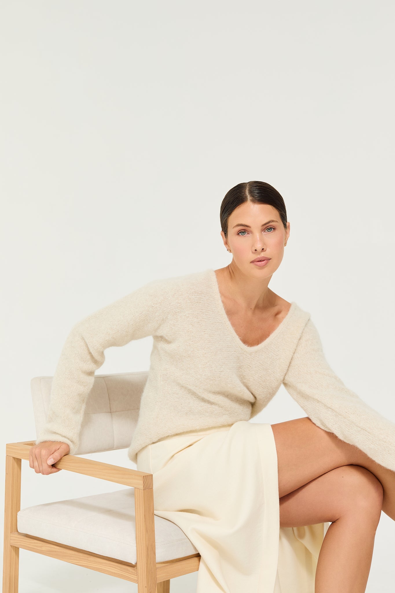 Calor Pullover in Ivory White