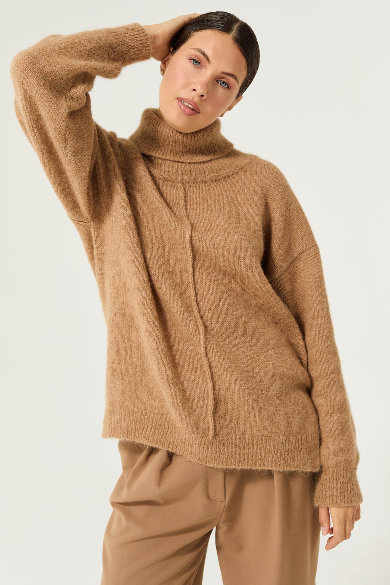 Altus Turtleneck Sweater in Brown