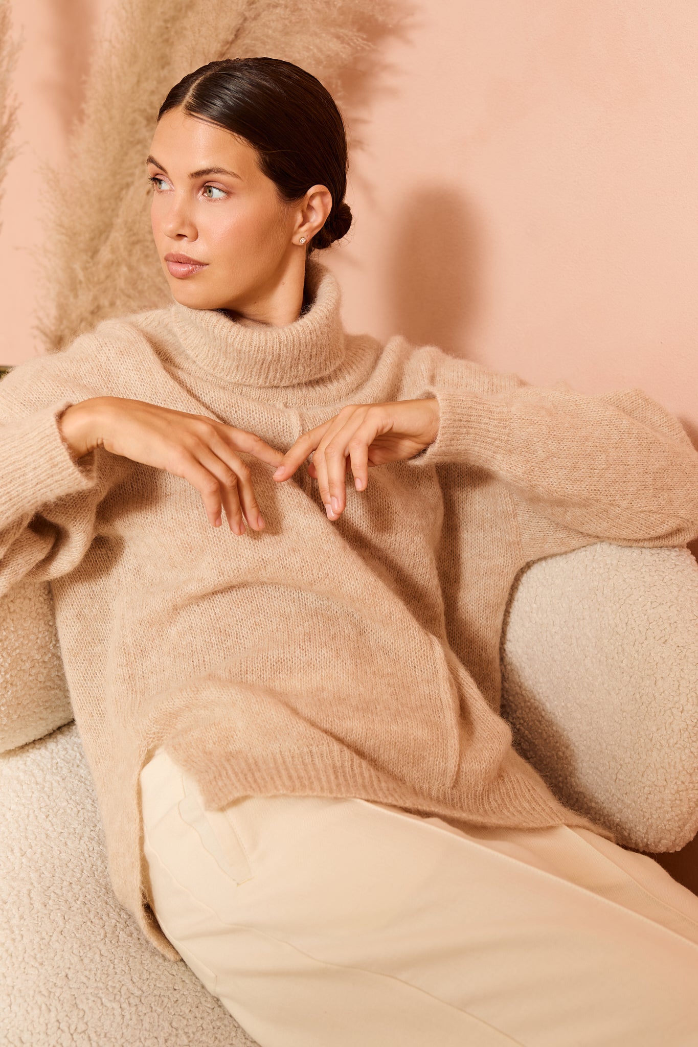 Altus Turtleneck Sweater in Sand