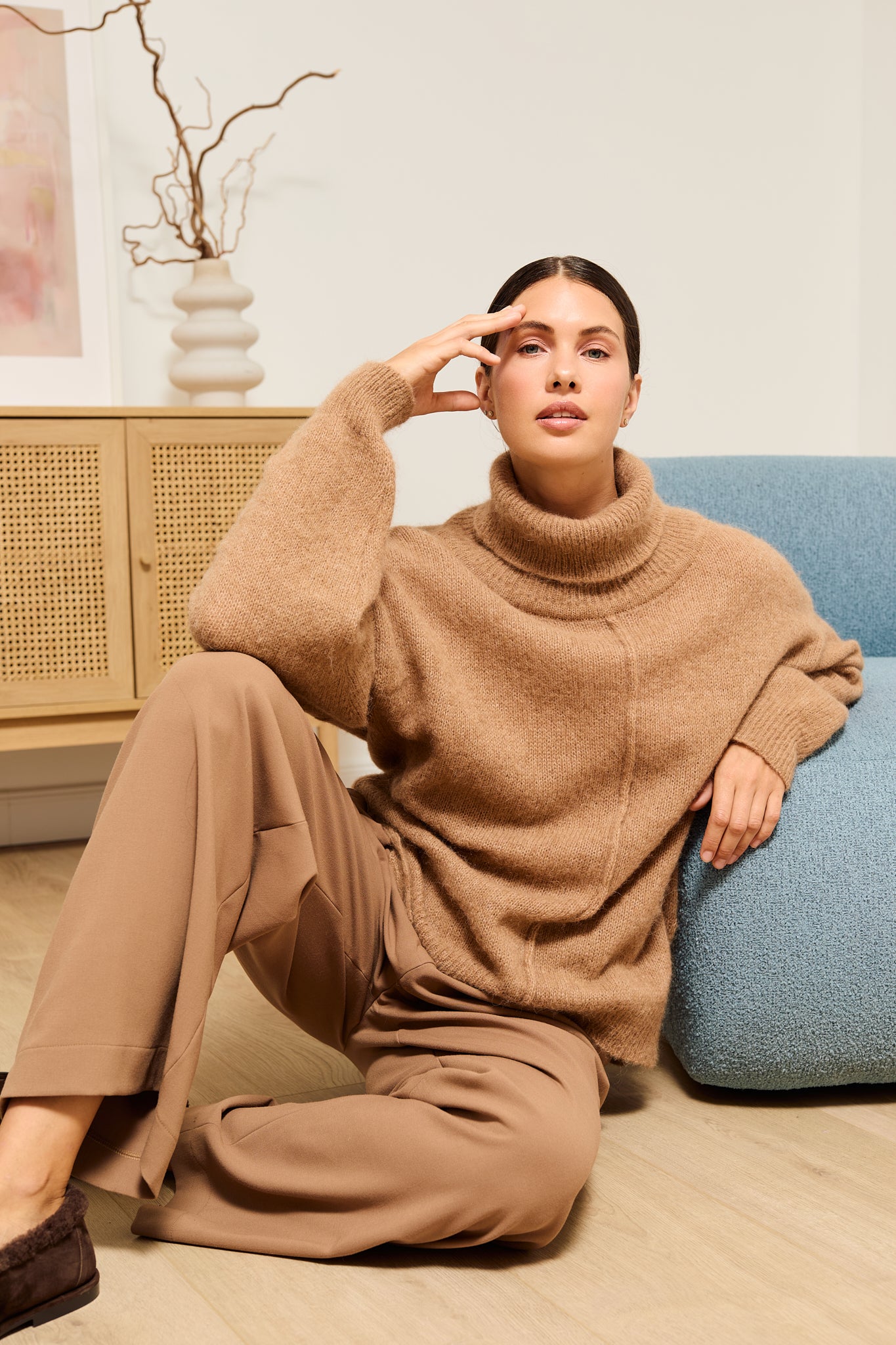 Altus Turtleneck Sweater in Brown