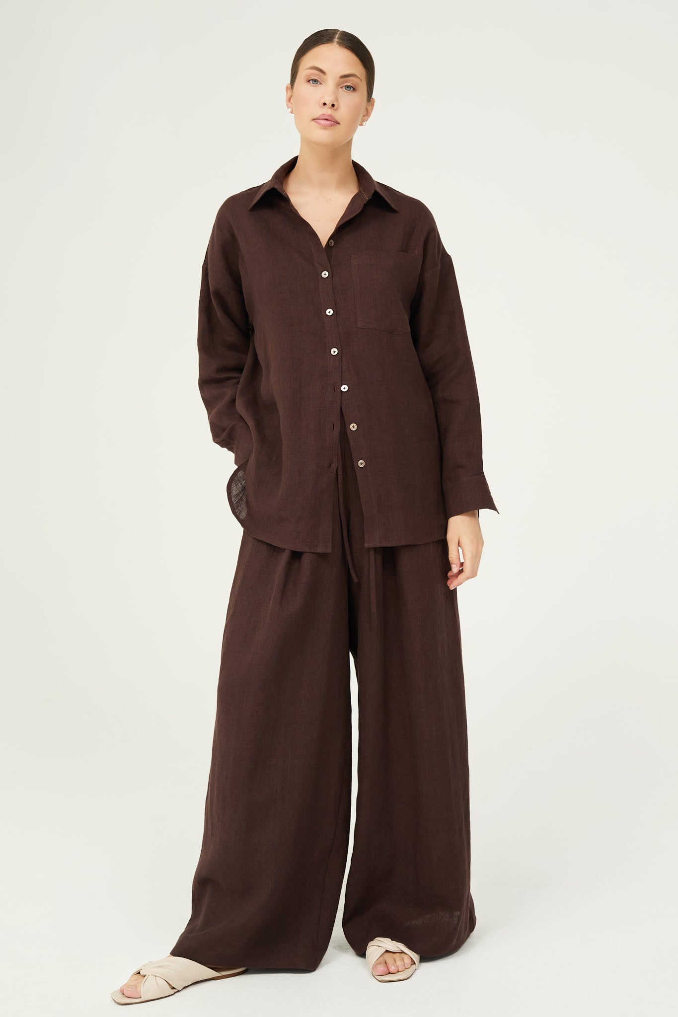 Libera Shirt in Chocolate