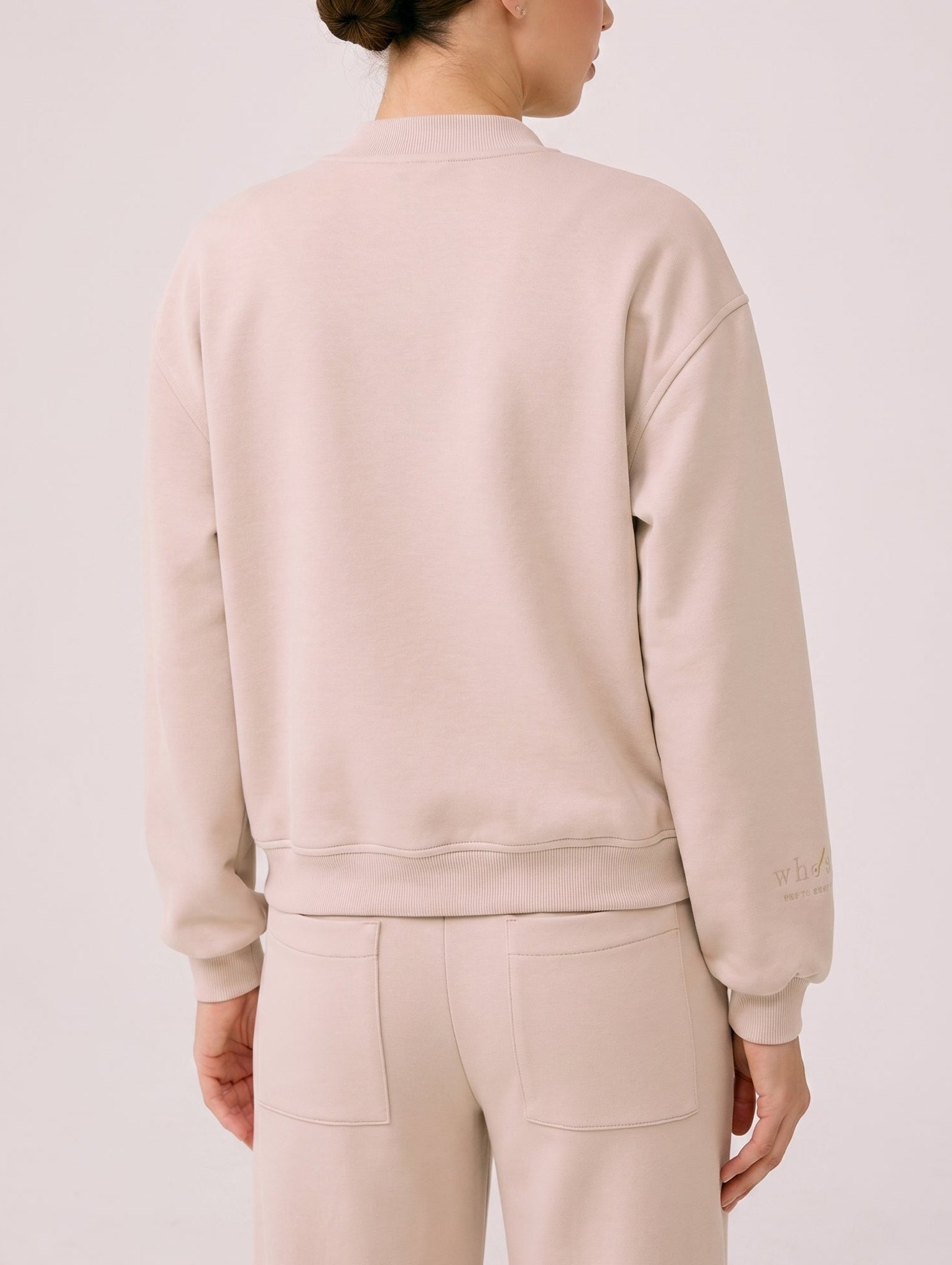 Solum Bomber jacket without collar in Creamy