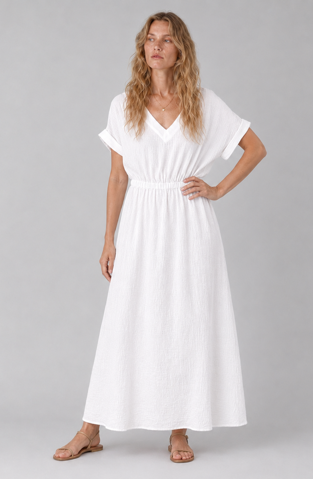 Alba Dress in Ivory White