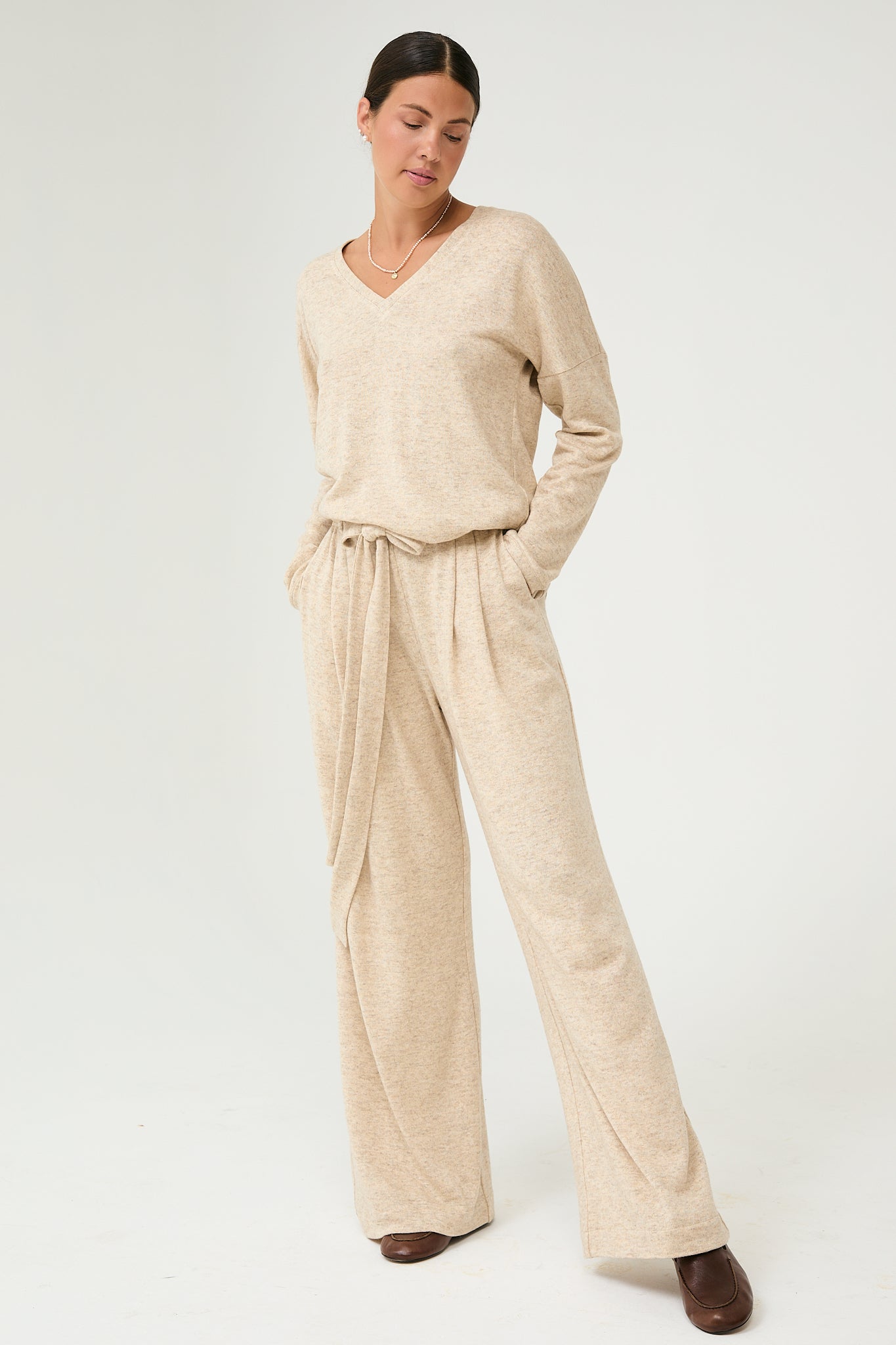 Knitted Set in Sand