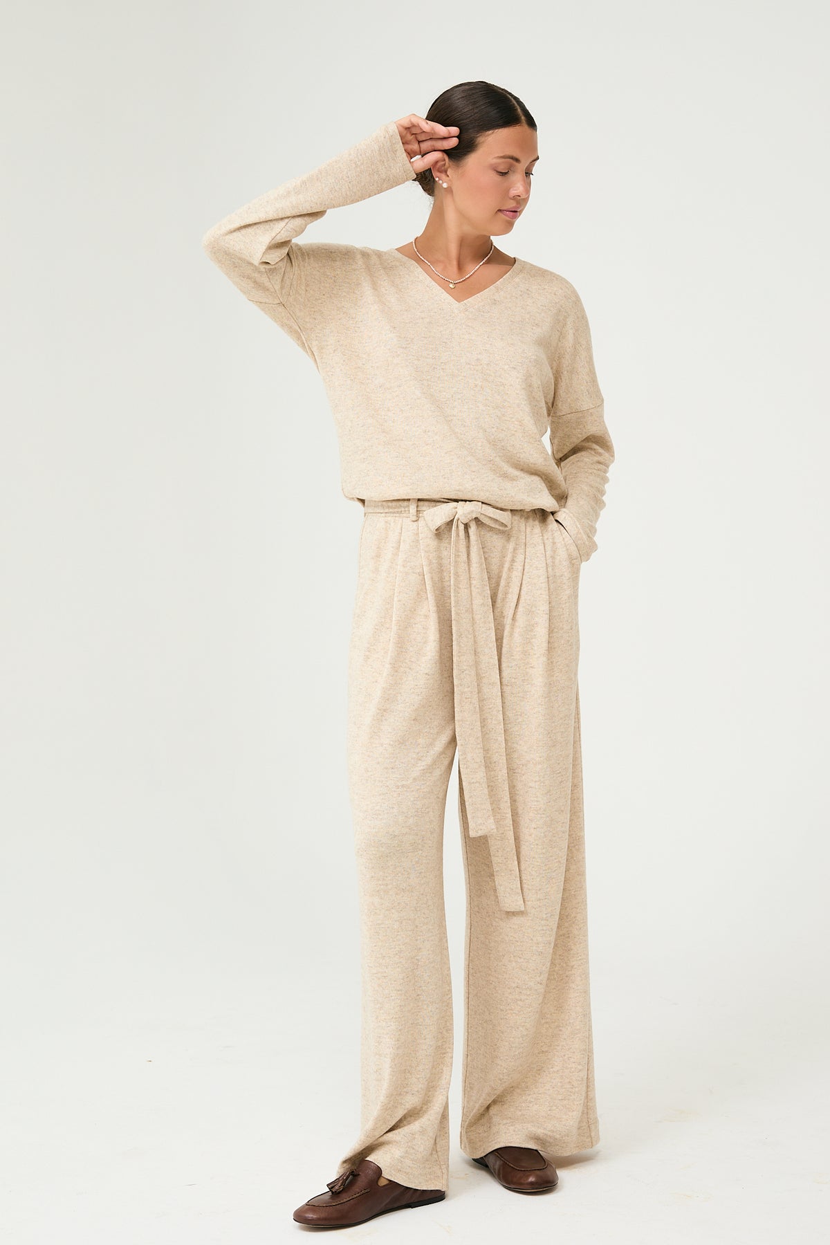 Knitted Set in Sand
