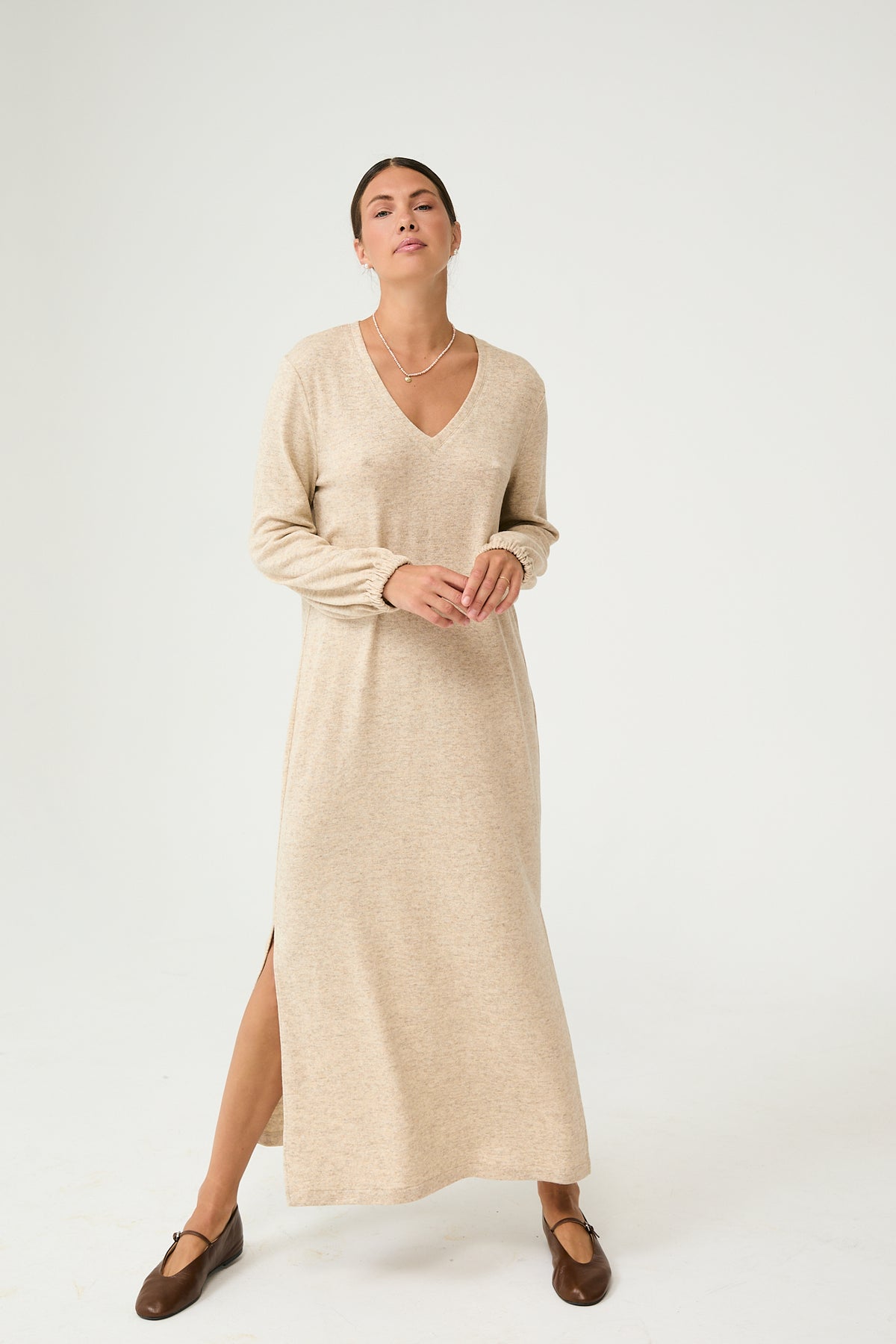 Aurum Midi Dress in Sand