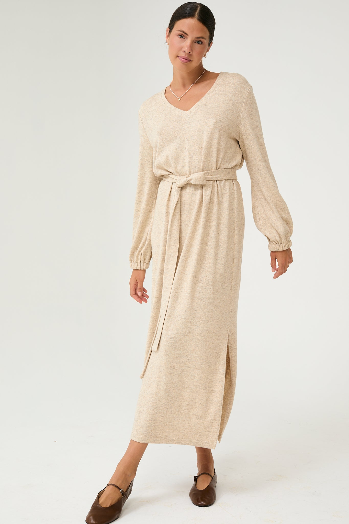 Aurum Midi Dress in Sand