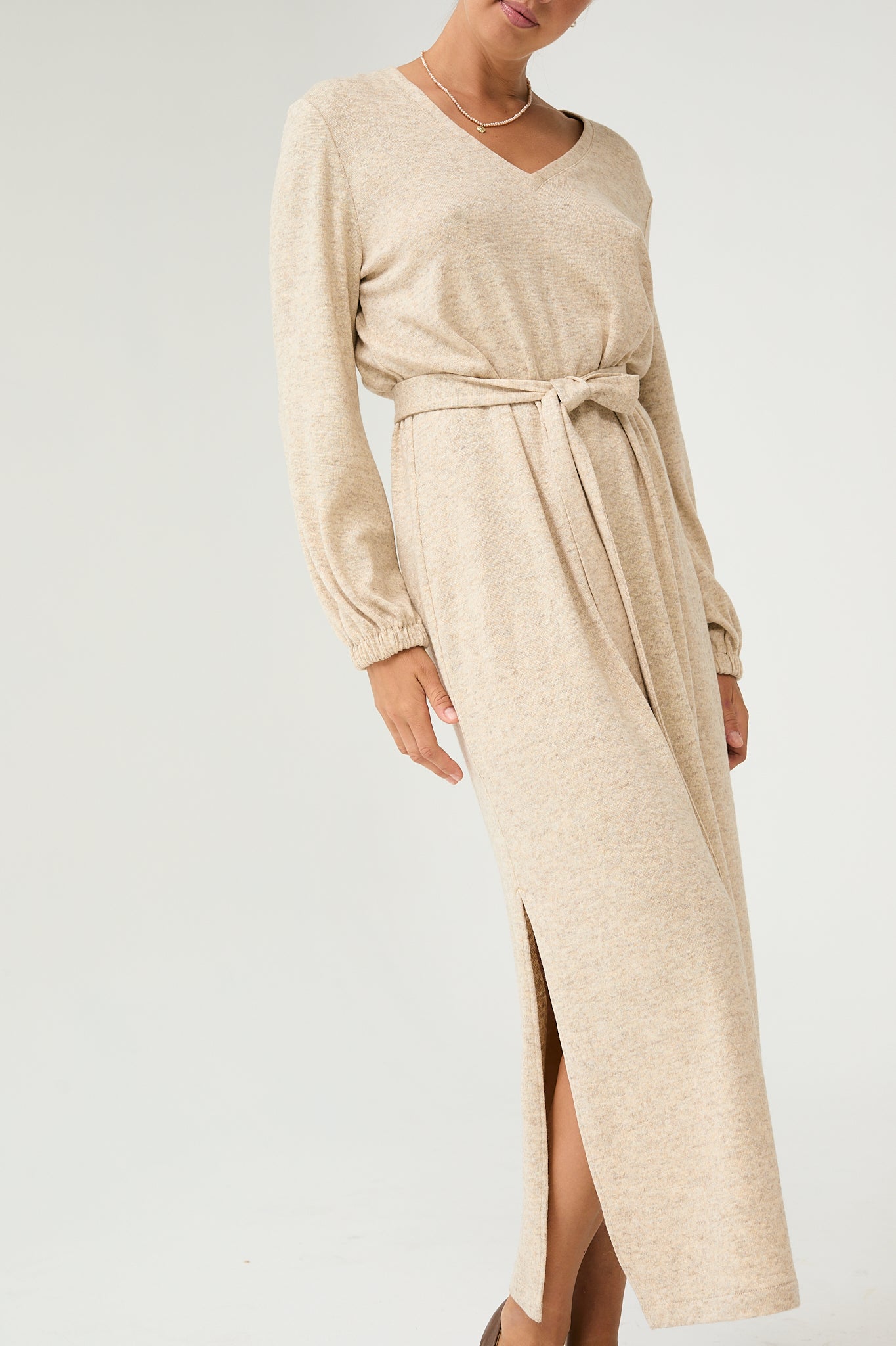 Aurum Midi Dress in Sand