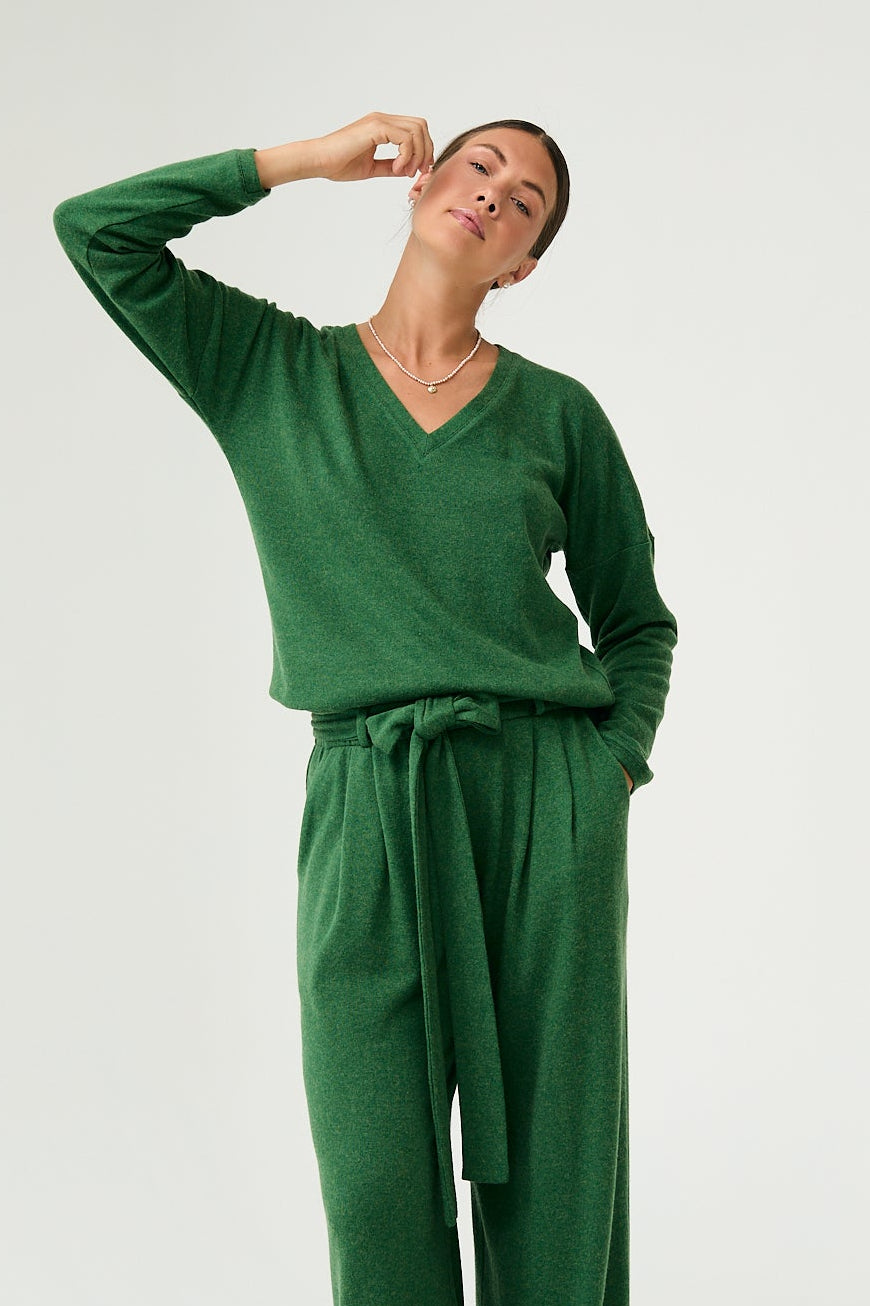 Lumen Pullover in Emerald Green