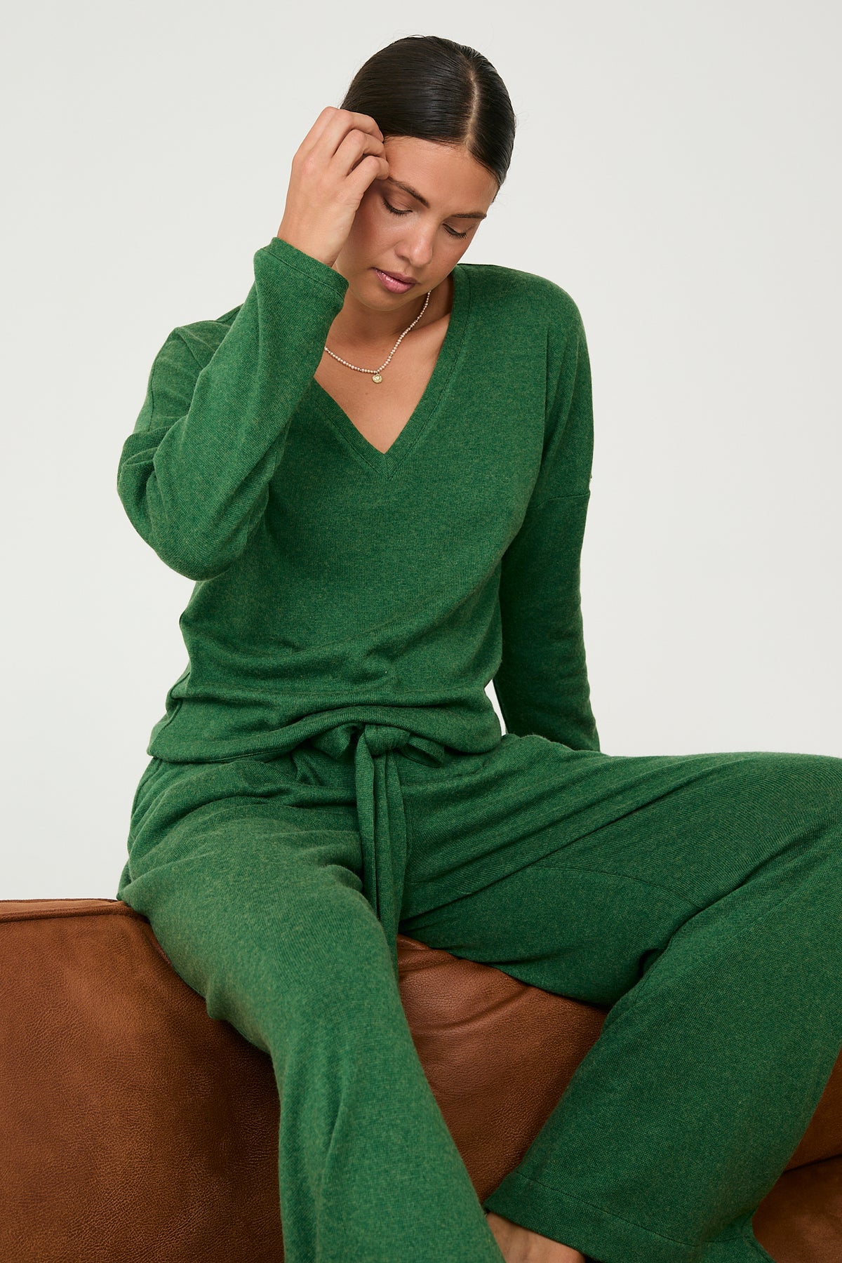 Lumen Pullover in Emerald Green