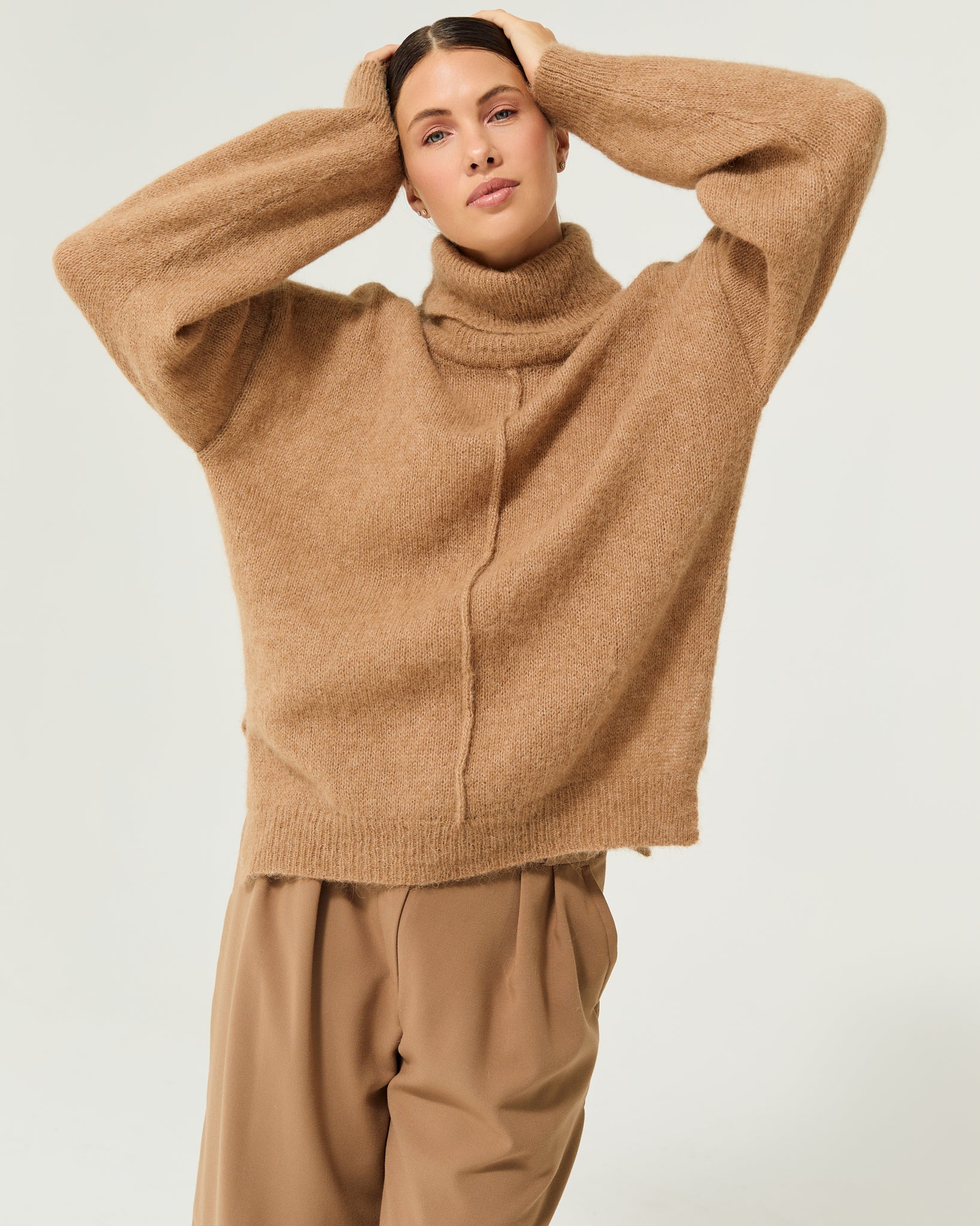 Altus Turtleneck Sweater in Brown