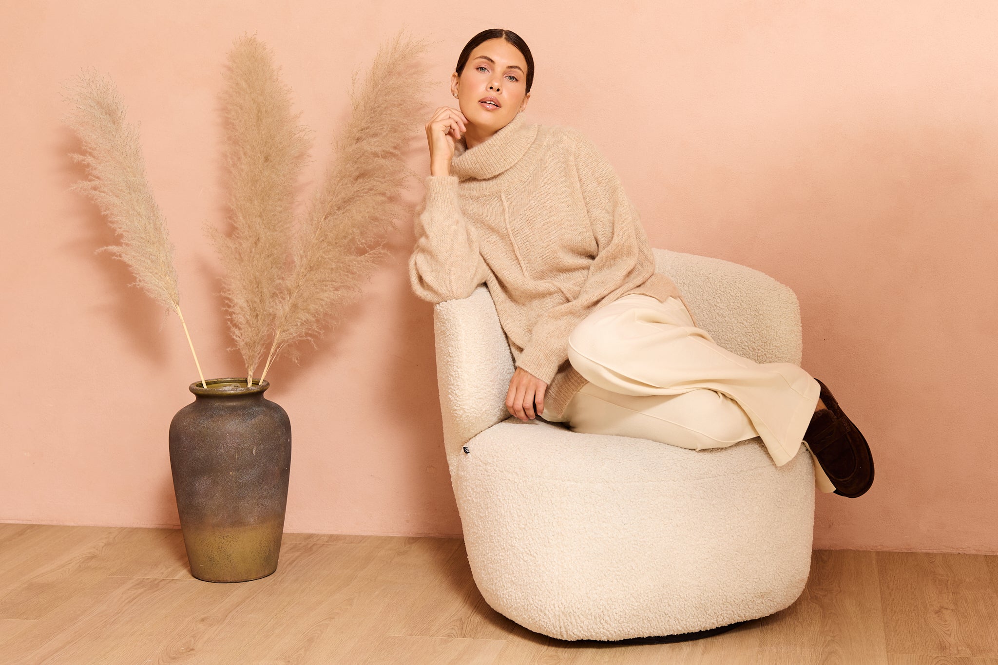 Altus Turtleneck Sweater in Sand