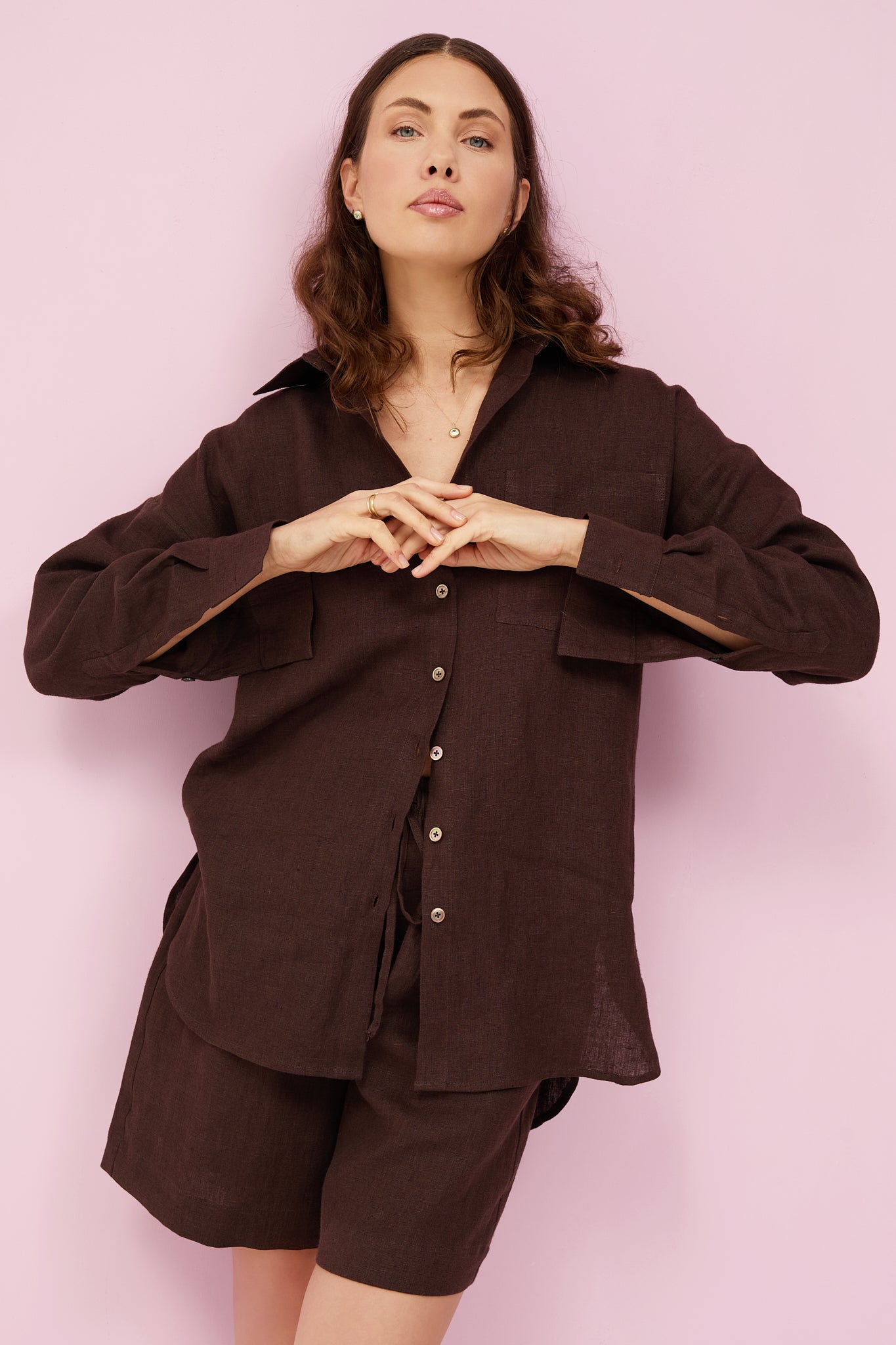 Libera Shirt in Chocolate