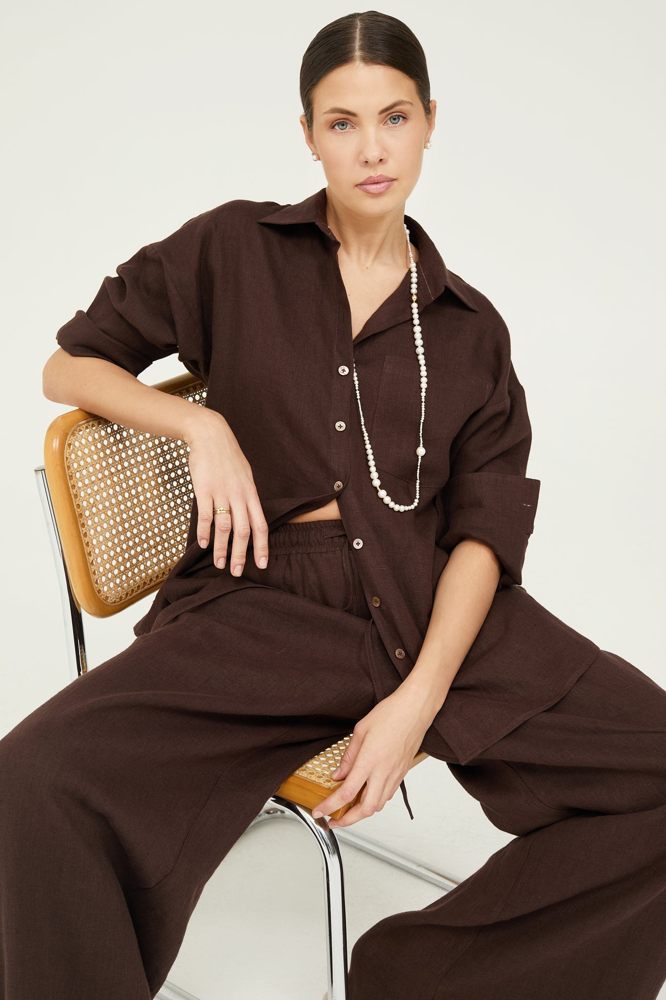 Libera Shirt in Chocolate