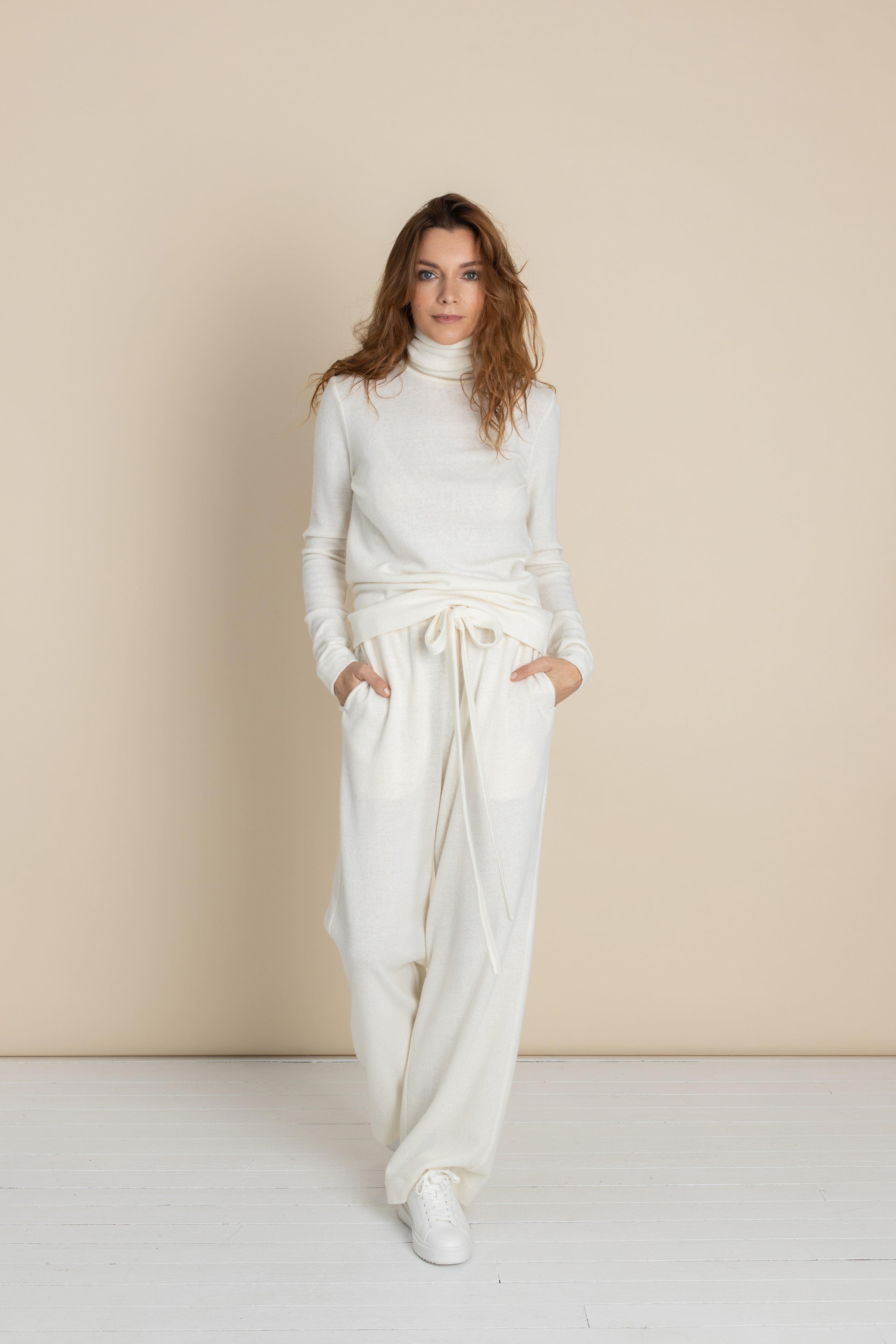 Gaudium Turtleneck Sweater in Ivory White