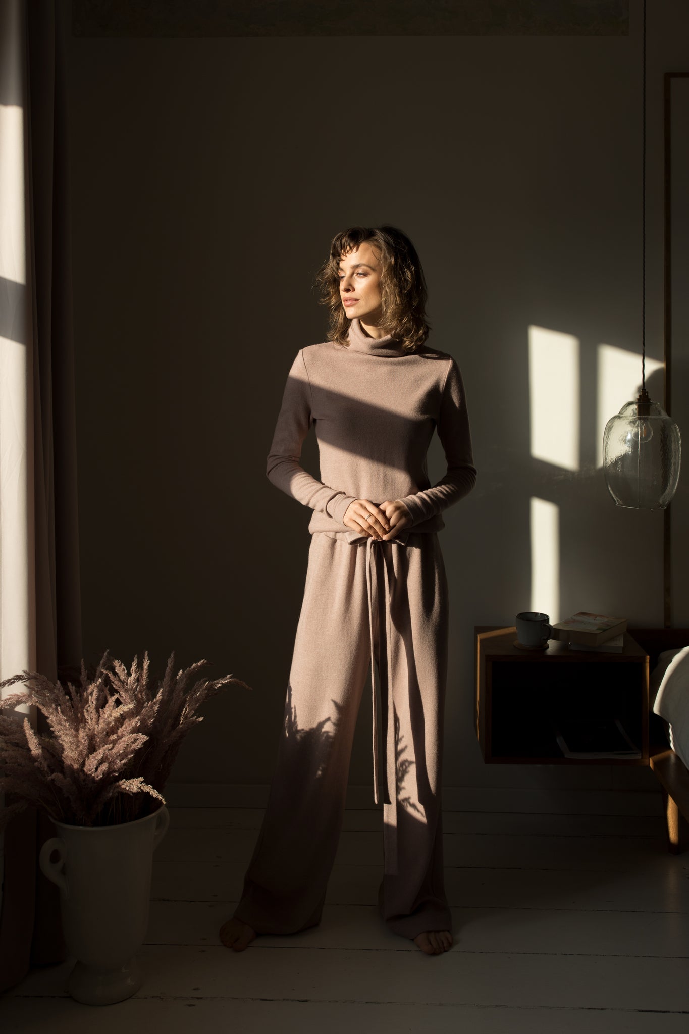 Gaudium Turtleneck Sweater in Dusty Pink