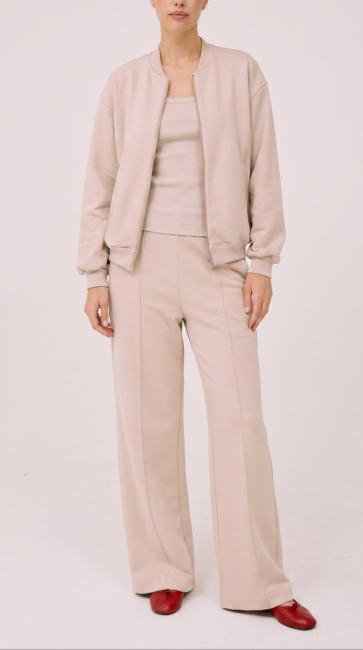Solum Bomber jacket without collar in Creamy